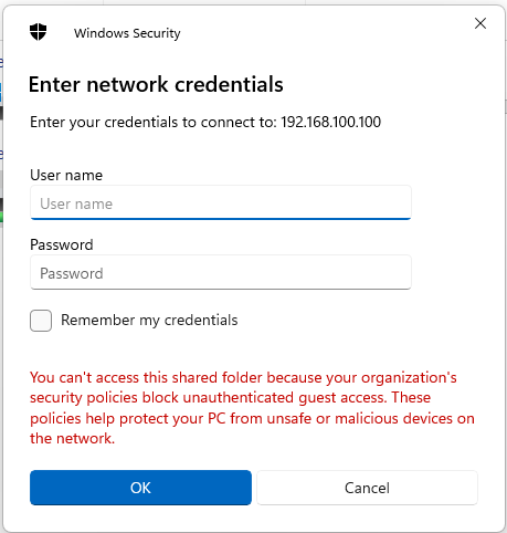 AllowInsecureGuestAuth